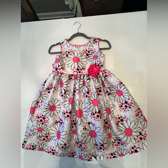 MARMELLATA CLASSICS GIRLS FLORAL DRESS   SIZE 8. WHITE/PINK/BLACK - Picture 1 of 9